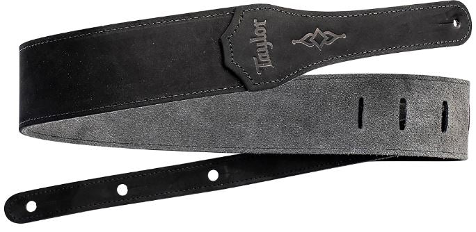 “300” Gemstone Strap Sanded Suede Black 2.5″